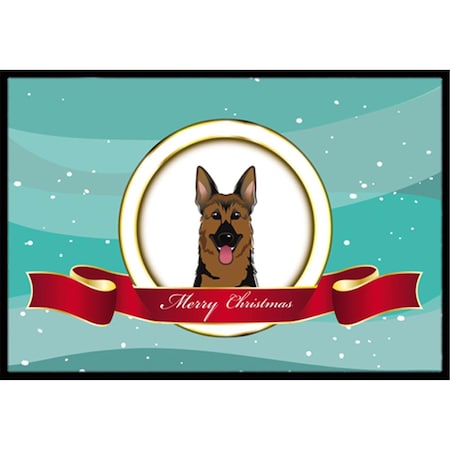 Carolines Treasures German Shepherd Merry Christmas Indoor and Outdoor Mat- 18 x 27 in. BB1521MAT